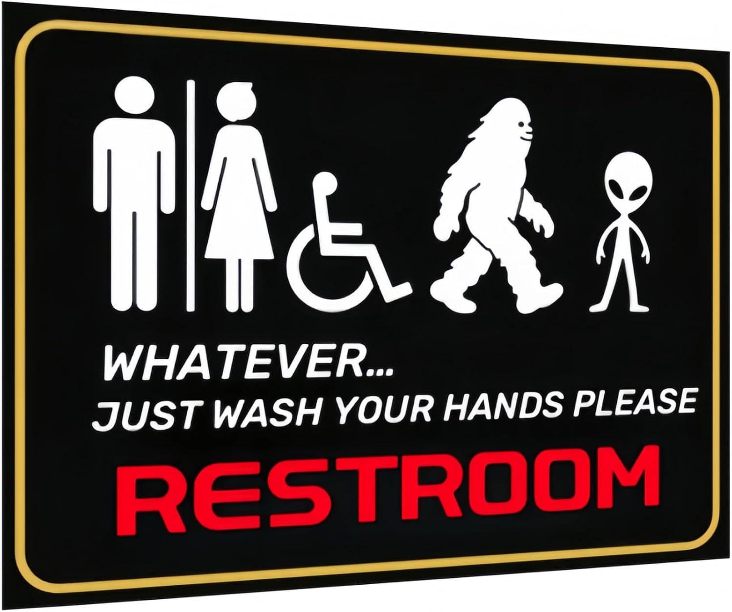 All-Gender Bathroom Wall Sign  - Home Office Or ulasan dan harga