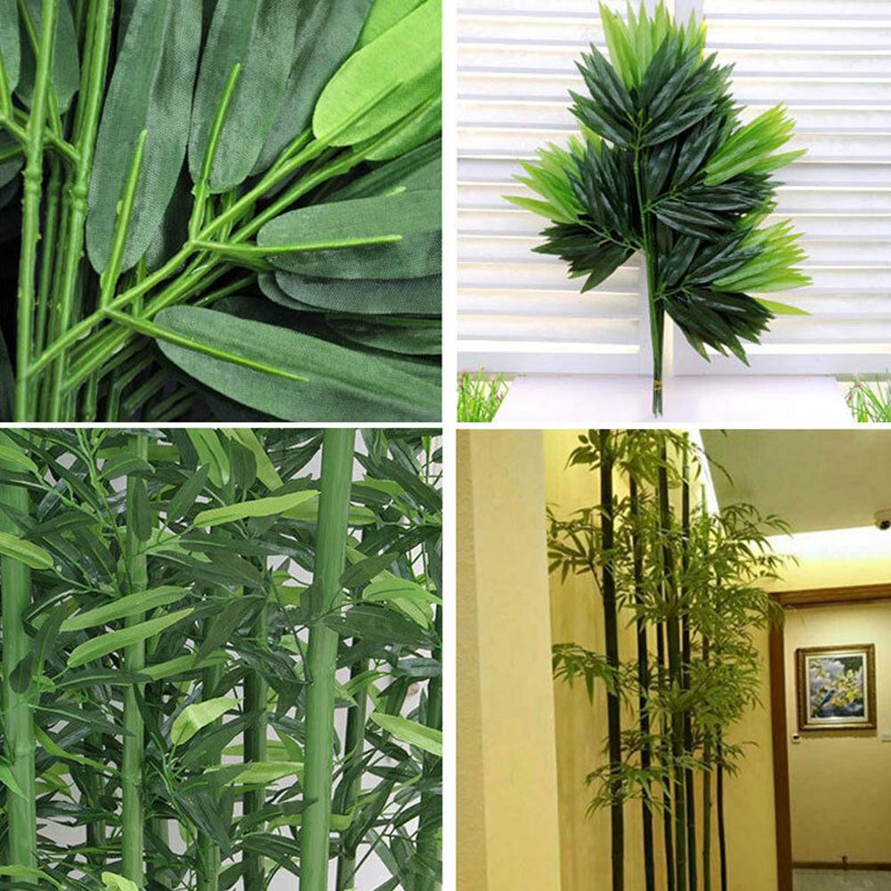 10pcs Artificial Green Bamboo  - Home Office Layout ulasan dan harga