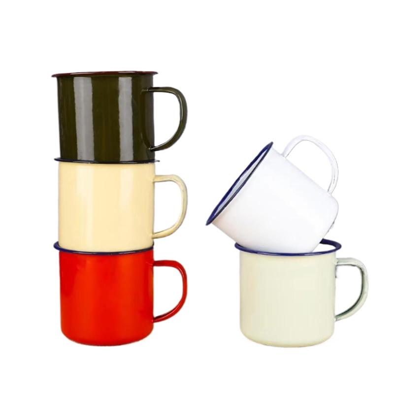 【M】Enamel Drinking Mugs Multip - Home Office Logo ulasan dan harga