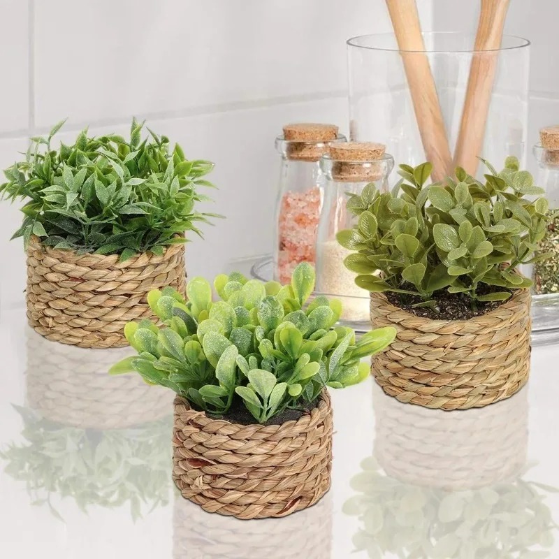 1pcs Woven Small Artificial Gr - Home Office Layout ulasan dan harga