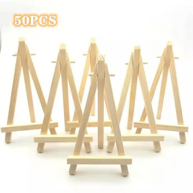 50/10pcs Wood Mini Easel Frame - Document Holder Stand ulasan dan harga